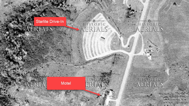 Starlite Drive-In Theatre - 1975 Aerial (newer photo)